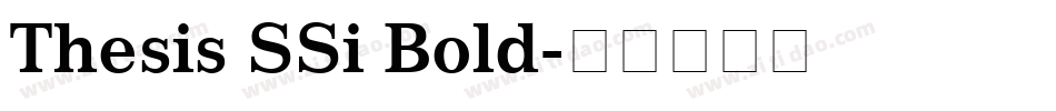 Thesis SSi Bold字体转换